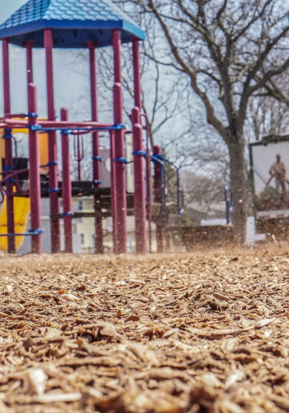 Mulch Being Installed on a Playground